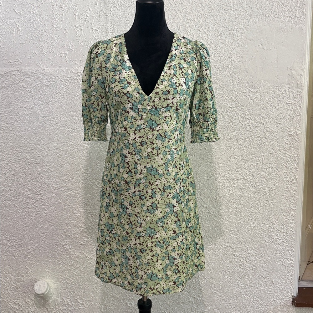 Rails Women’s Green Floral Mini Dress Size Small